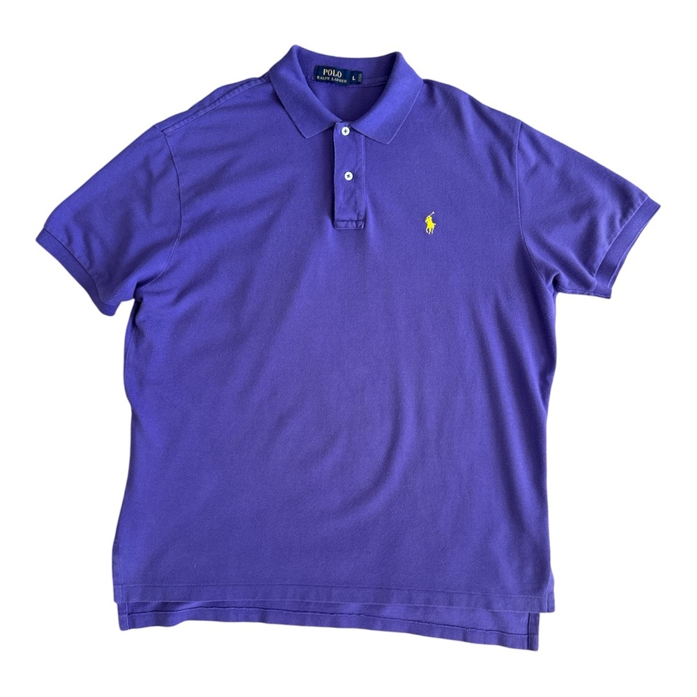 POLO RALPH LAUREN Men's Polo T-Shirt Cotton Purple Size L
